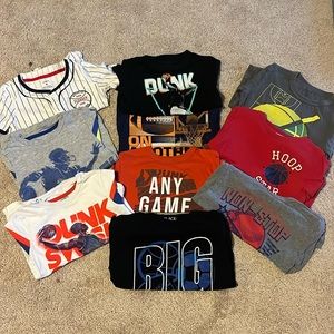 10 sports themed Carter and The Children’s Place brand boy t shirts